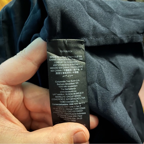 Tory Burch button up navy blouse size 4 - Picture 4 of 5